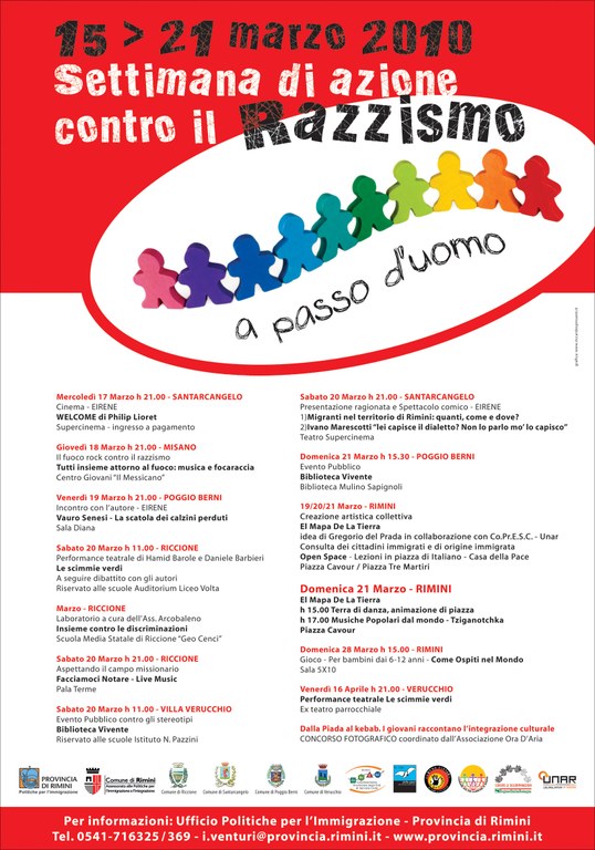 Programma completo settimana vs razzismo 2010_Rimini
