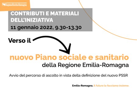 Verso il nuovo Piano sociale e sanitario della Regione Emilia-Romagna